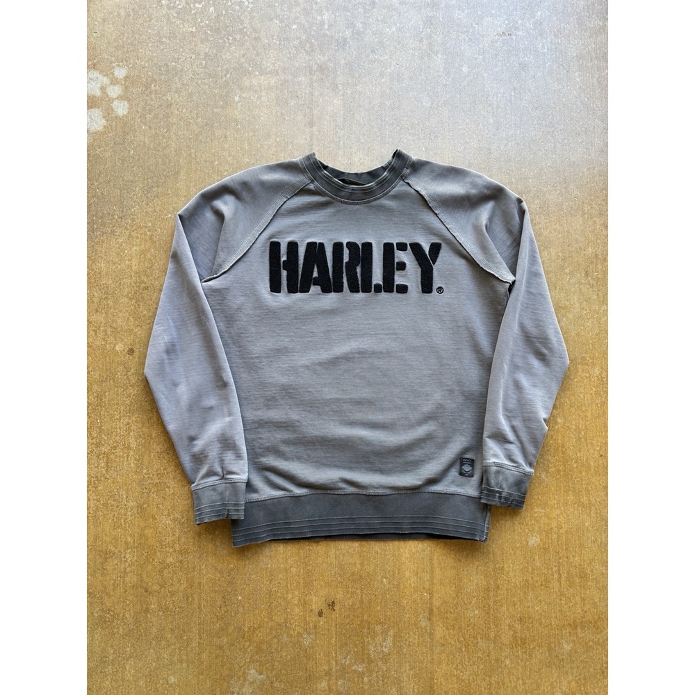 Harley Davidson Heavy Cotton Biker Y2K (M) Chenille Embroidered 3D T-Shirt